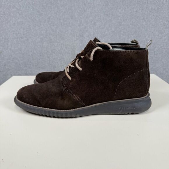 Cole Haan Grand OS Men’s Size 11 Leather Brown Chukka Style Ankle Booties Boots - Picture 4 of 8